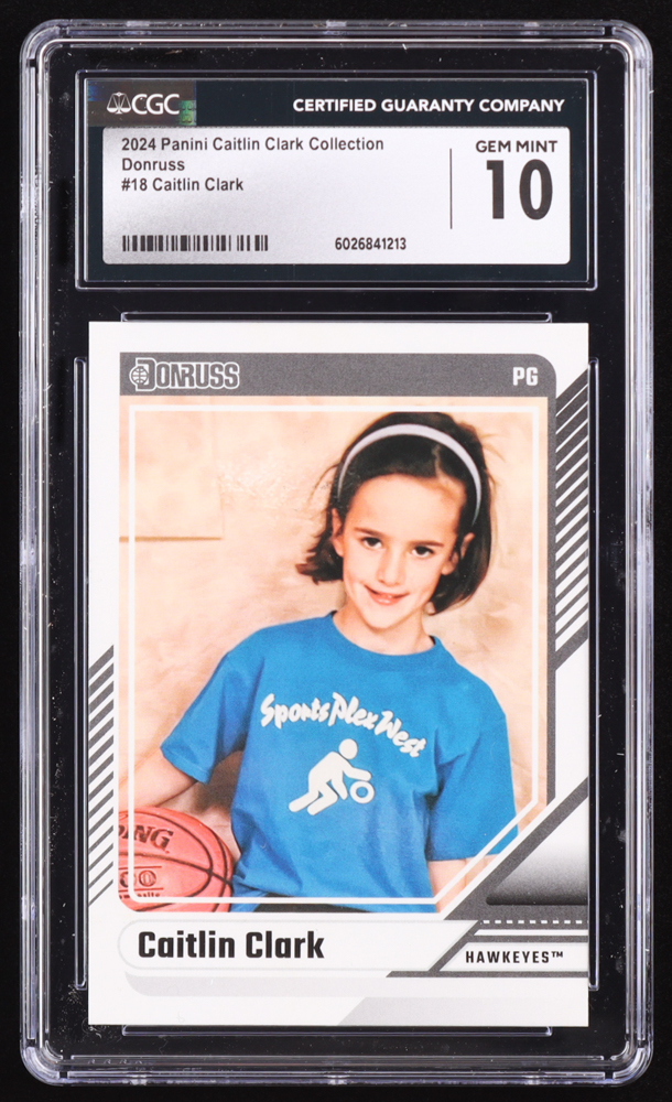Caitlin Clark 2024 Panini Caitlin Clark Collection Donruss #18 RC (CGC 10) at PristineAuction.com Caitlin Clark 2024 Panini Caitlin Clark Collection Donruss #18 RC (CGC 10) at PristineAuction.com