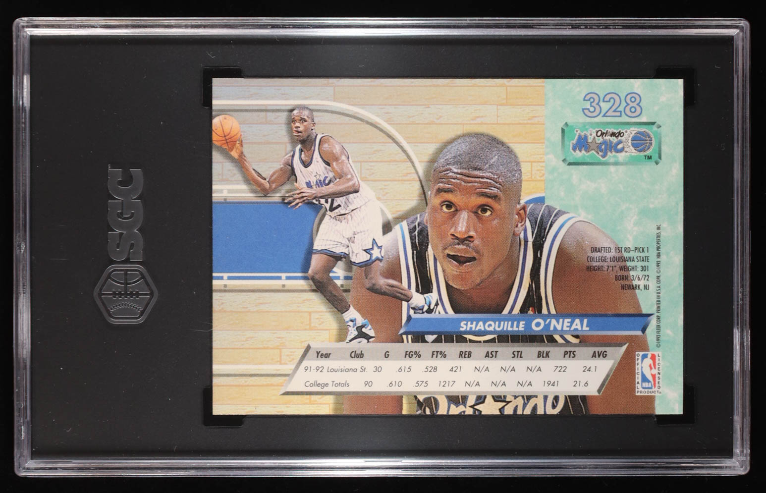 Shaquille O'Neal 1992-93 Ultra #328 RC (SGC 9.5) at PristineAuction.com Shaquille O'Neal 1992-93 Ultra #328 RC (SGC 9.5) at PristineAuction.com