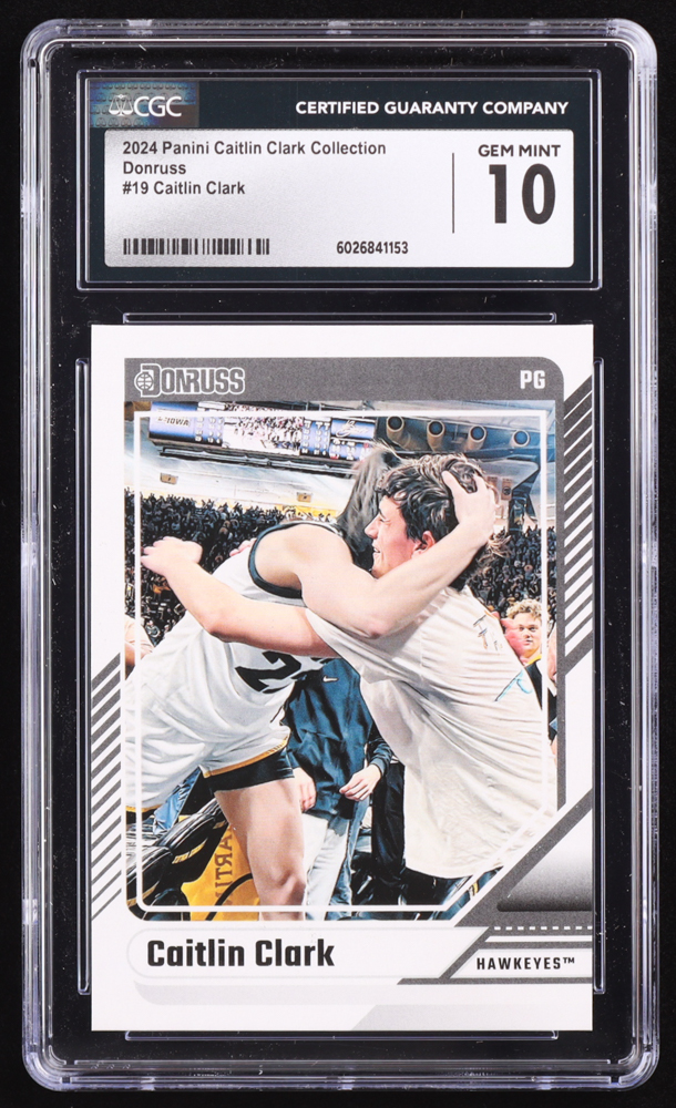 Caitlin Clark 2024 Panini Caitlin Clark Collection Donruss #19 RC (CGC 10) at PristineAuction.com Caitlin Clark 2024 Panini Caitlin Clark Collection Donruss #19 RC (CGC 10) at PristineAuction.com