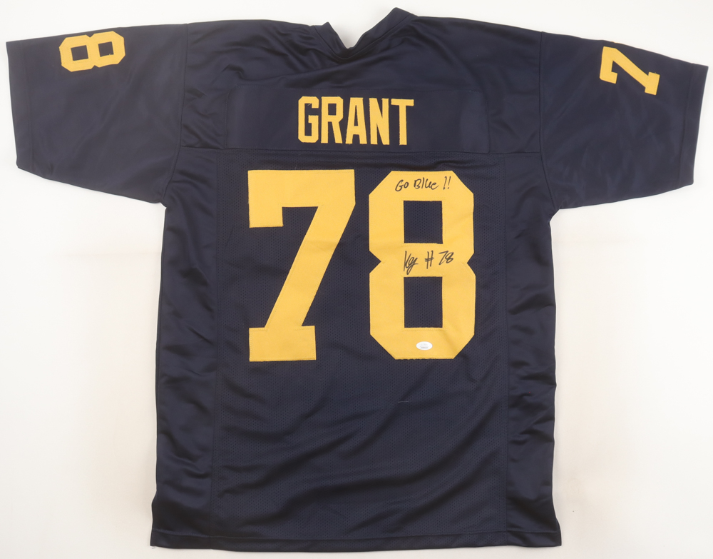 Kenneth Grant Signed Jersey Inscribed "Go Blue!!" (JSA) at PristineAuction.com Kenneth Grant Signed Jersey Inscribed "Go Blue!!" (JSA) at PristineAuction.com