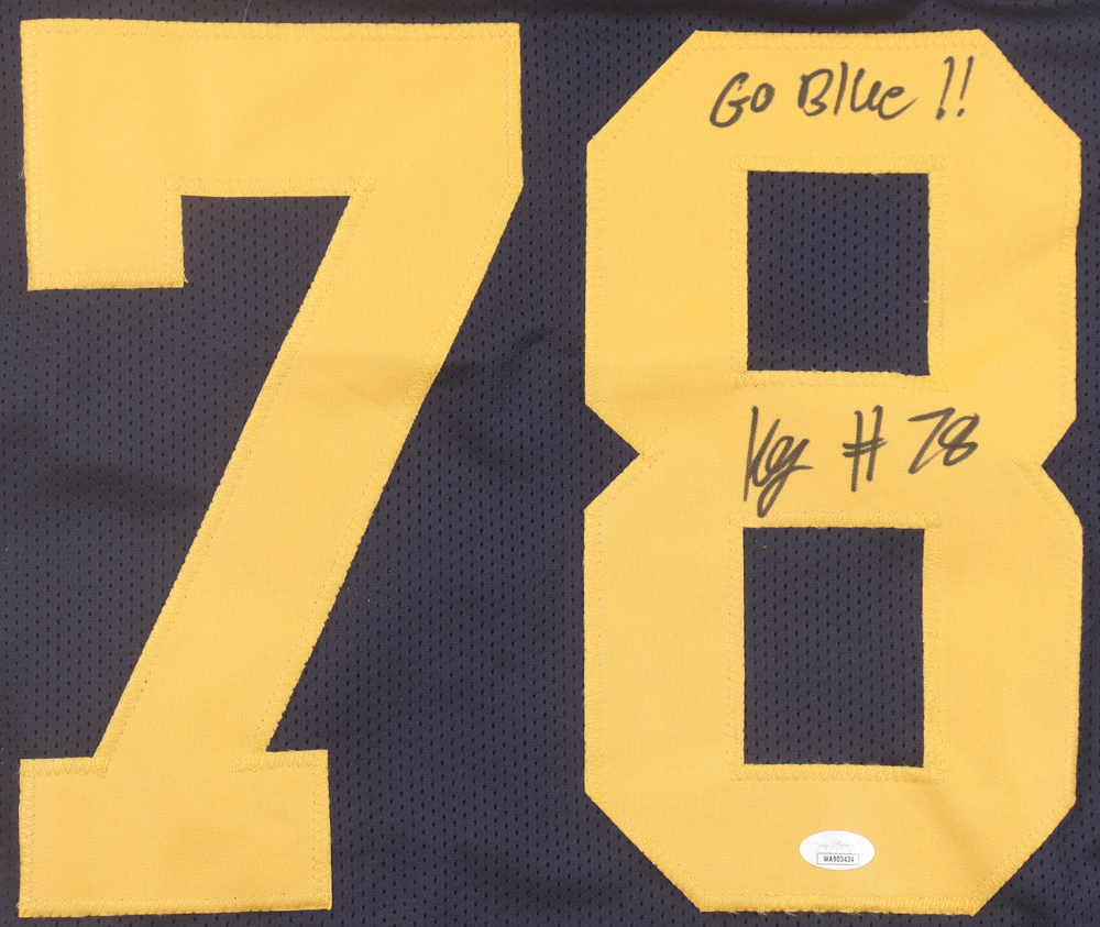 Kenneth Grant Signed Jersey Inscribed "Go Blue!!" (JSA) at PristineAuction.com Kenneth Grant Signed Jersey Inscribed "Go Blue!!" (JSA) at PristineAuction.com