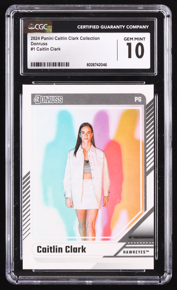 Caitlin Clark 2024 Panini Caitlin Clark Collection Donruss #1 RC (CGC 10) at PristineAuction.com Caitlin Clark 2024 Panini Caitlin Clark Collection Donruss #1 RC (CGC 10) at PristineAuction.com