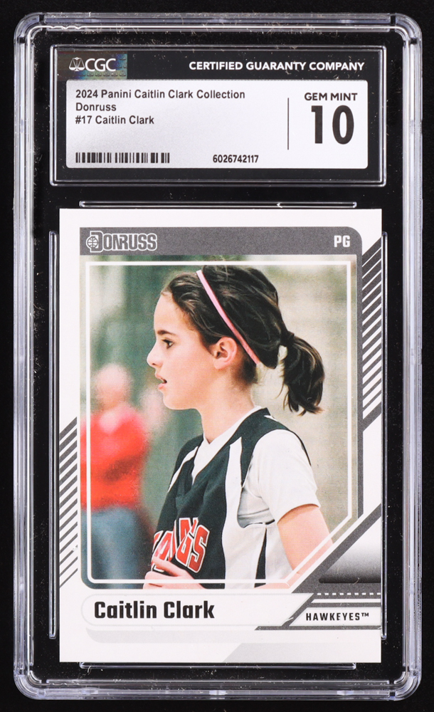 Caitlin Clark 2024 Panini Caitlin Clark Collection Donruss #17 RC (CGC 10) at PristineAuction.com Caitlin Clark 2024 Panini Caitlin Clark Collection Donruss #17 RC (CGC 10) at PristineAuction.com