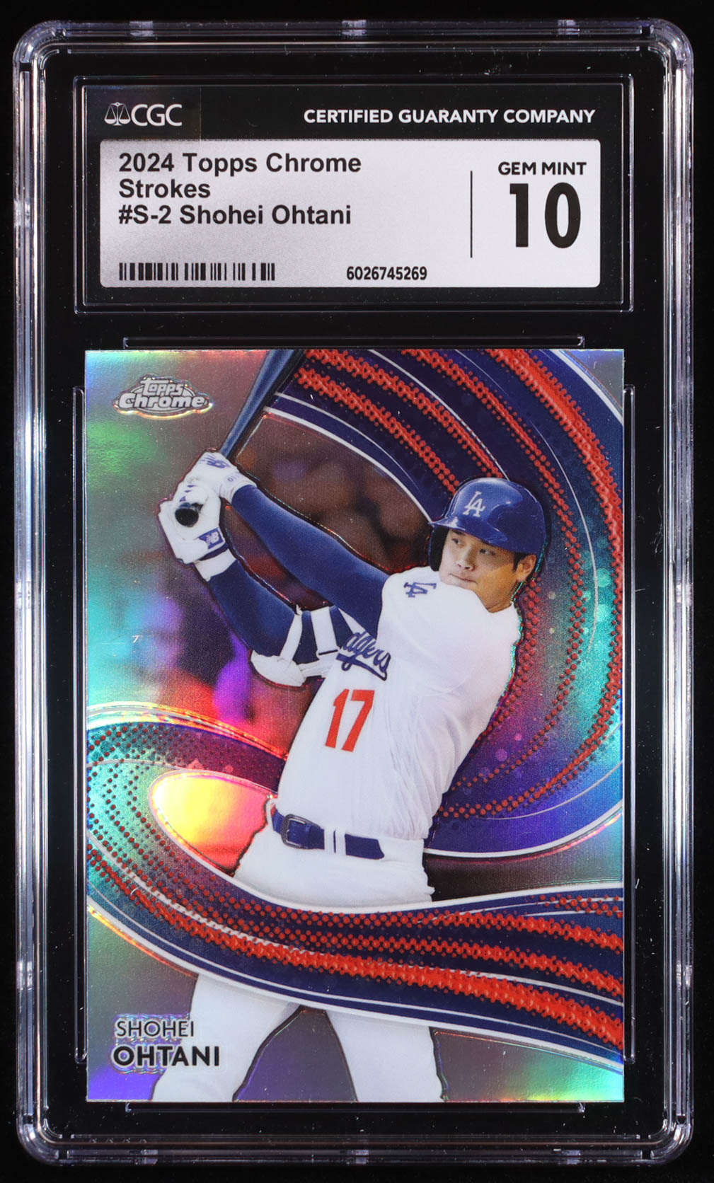 Shohei Ohtani 2024 Topps Chrome Strokes #S2 (CGC 10) at PristineAuction.com Shohei Ohtani 2024 Topps Chrome Strokes #S2 (CGC 10) at PristineAuction.com
