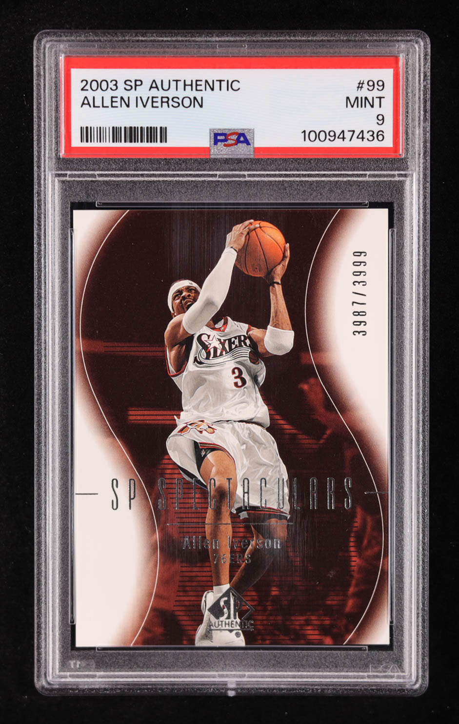 Allen Iverson 2003-04 SP Authentic #99 #3987/3999 SPEC (PSA 9) at PristineAuction.com Allen Iverson 2003-04 SP Authentic #99 #3987/3999 SPEC (PSA 9) at PristineAuction.com