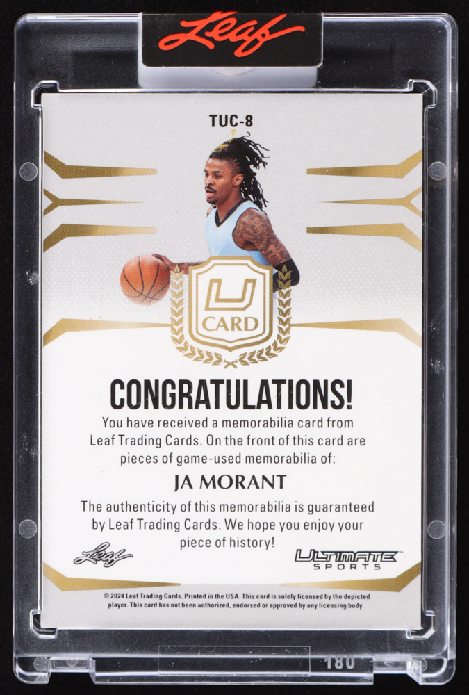 Ja Morant 2024 Leaf Ultimate Sports U Card Purple Spectrum #TUC8 #3/8 at PristineAuction.com Ja Morant 2024 Leaf Ultimate Sports U Card Purple Spectrum #TUC8 #3/8 at PristineAuction.com