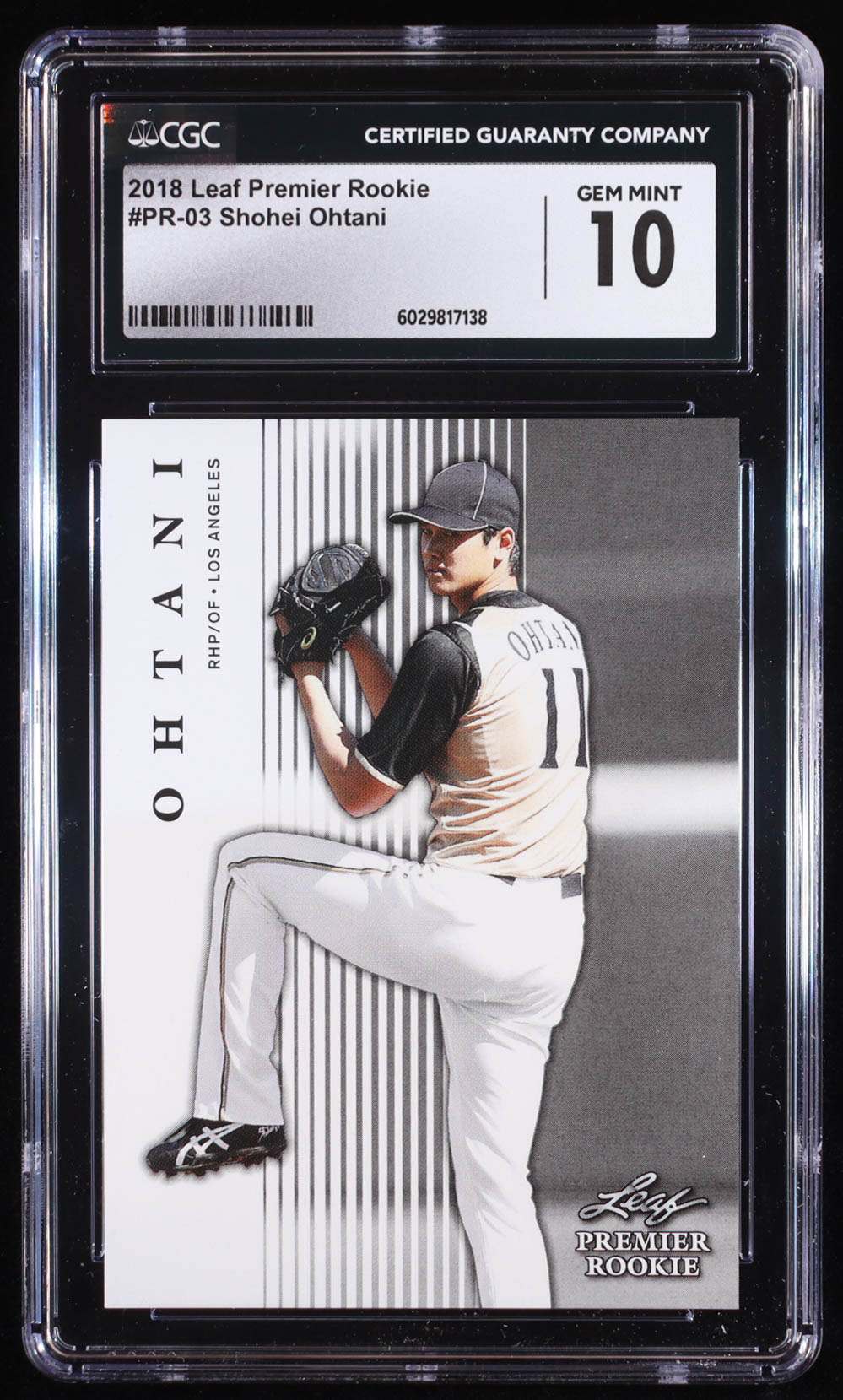 Shohei Ohtani 2018 Leaf Premier Rookies #PR03 RC (CGC 10) at PristineAuction.com Shohei Ohtani 2018 Leaf Premier Rookies #PR03 RC (CGC 10) at PristineAuction.com