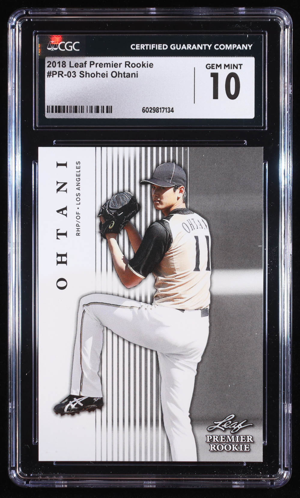Shohei Ohtani 2018 Leaf Premier Rookies #PR03 RC (CGC 10) at PristineAuction.com Shohei Ohtani 2018 Leaf Premier Rookies #PR03 RC (CGC 10) at PristineAuction.com