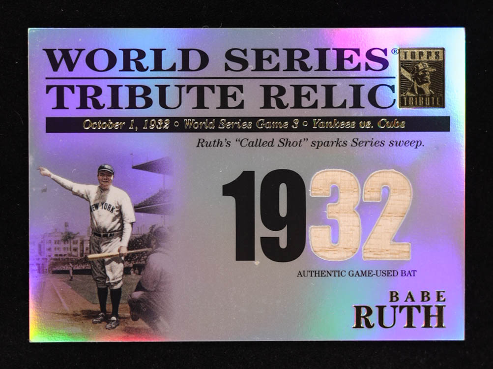 Babe Ruth 2003 Topps Tribute World Series Tribute Relics #BR Bat B #187/425 at PristineAuction.com Babe Ruth 2003 Topps Tribute World Series Tribute Relics #BR Bat B #187/425 at PristineAuction.com