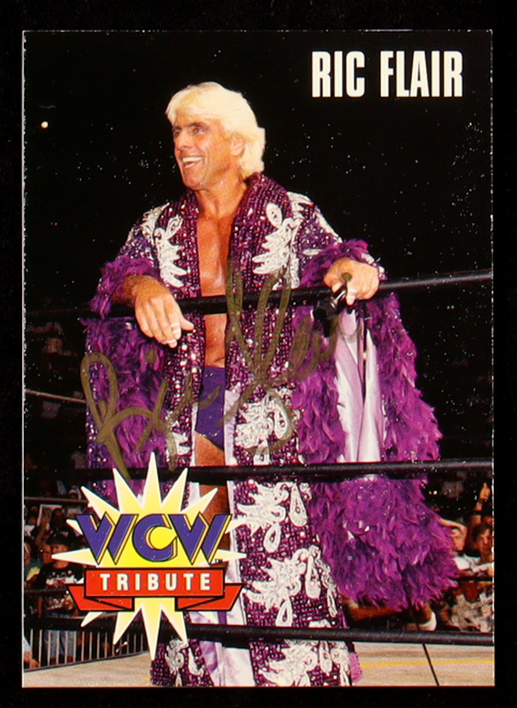 Ric Flair Signed 1995 WCW Tribute #78 Trading Card (JSA) at PristineAuction.com Ric Flair Signed 1995 WCW Tribute #78 Trading Card (JSA) at PristineAuction.com
