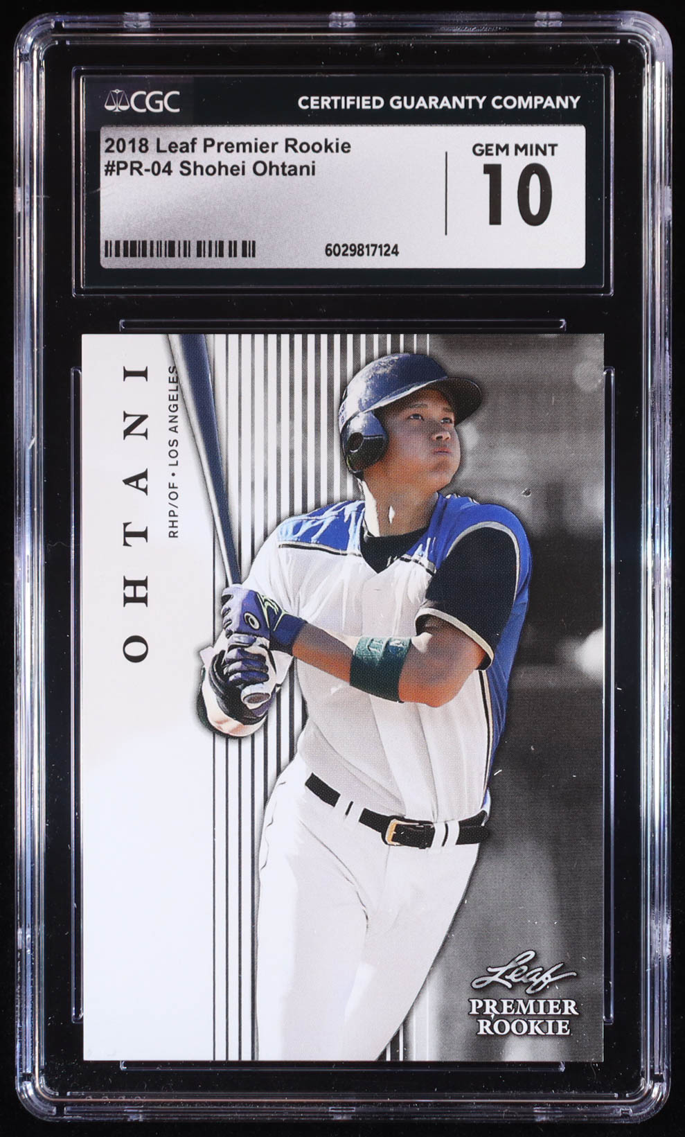 Shohei Ohtani 2018 Leaf Premier Rookies #PR04 RC (CGC 10) at PristineAuction.com Shohei Ohtani 2018 Leaf Premier Rookies #PR04 RC (CGC 10) at PristineAuction.com