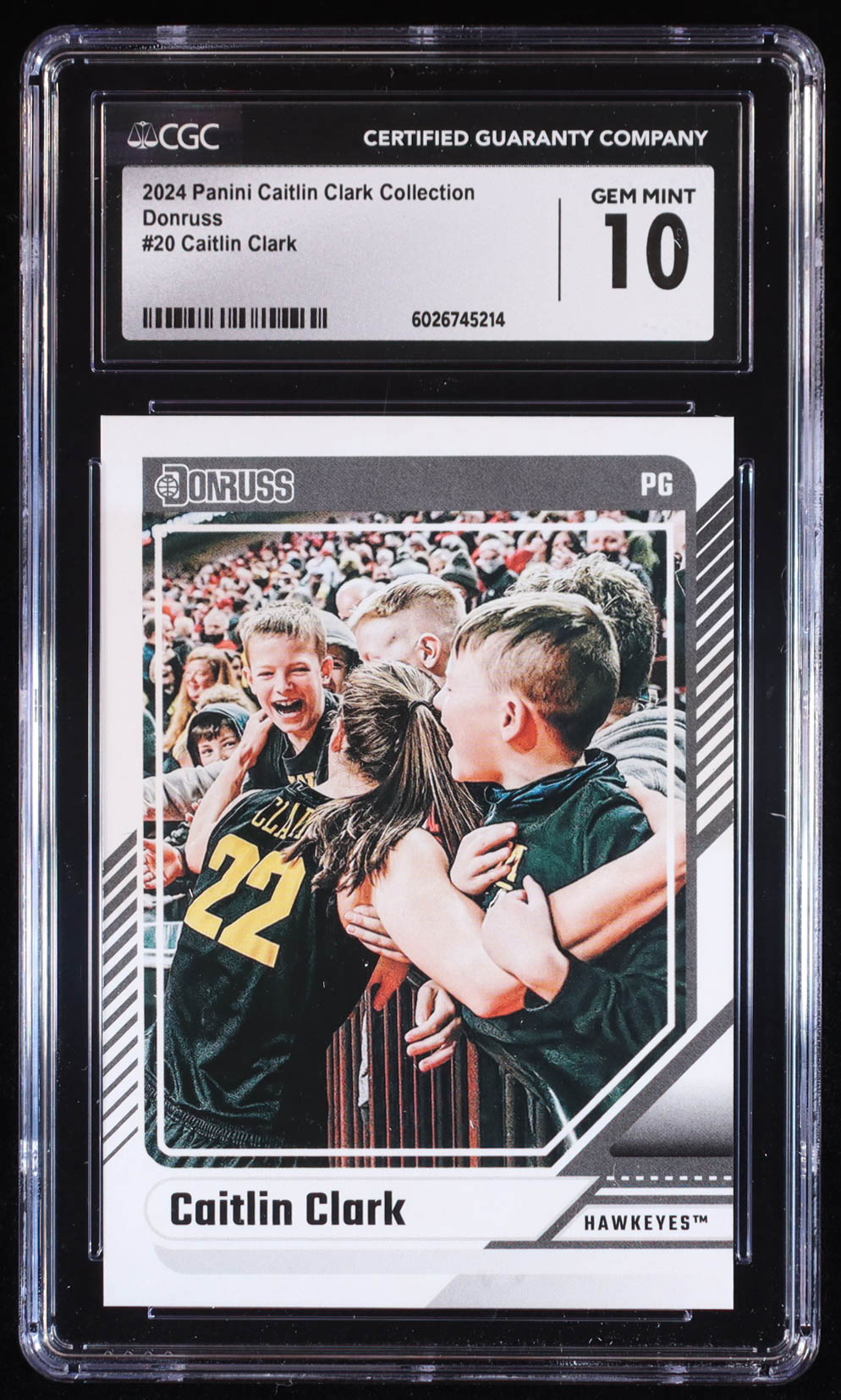 Caitlin Clark 2024 Panini Caitlin Clark Collection Donruss #20 RC (CGC 10) at PristineAuction.com Caitlin Clark 2024 Panini Caitlin Clark Collection Donruss #20 RC (CGC 10) at PristineAuction.com