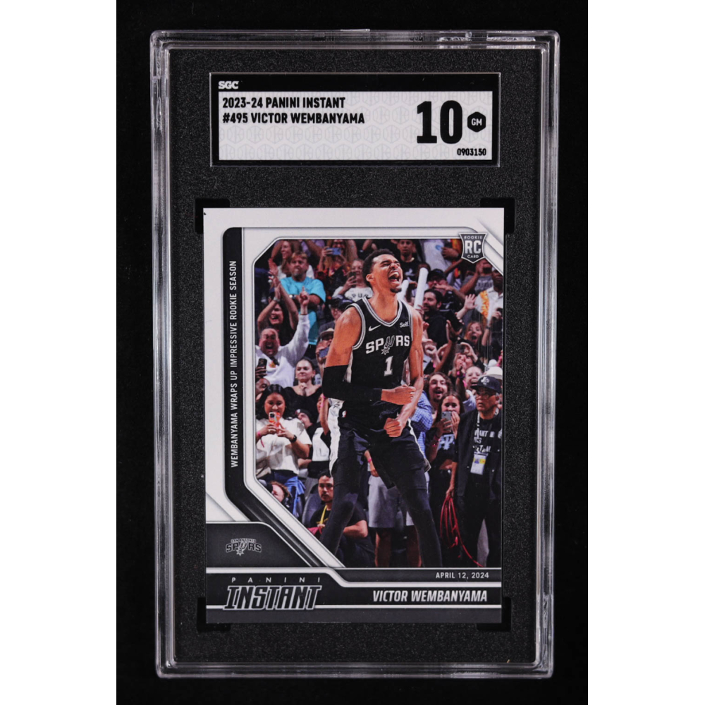 Victor Wembanyama 2023-24 Panini Instant #495 RC (SGC 10) at PristineAuction.com
