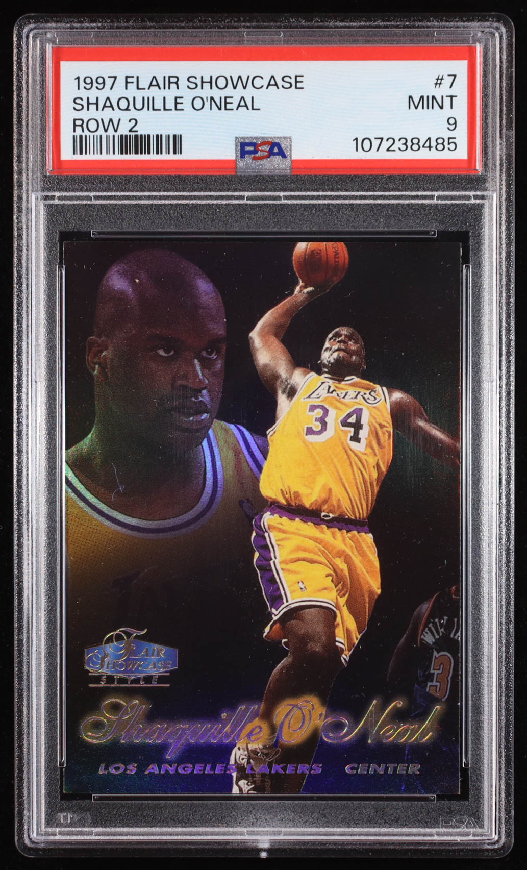 Shaquille O'Neal 1997-98 Flair Showcase Row 2 #7 (PSA 9) at PristineAuction.com Shaquille O'Neal 1997-98 Flair Showcase Row 2 #7 (PSA 9) at PristineAuction.com