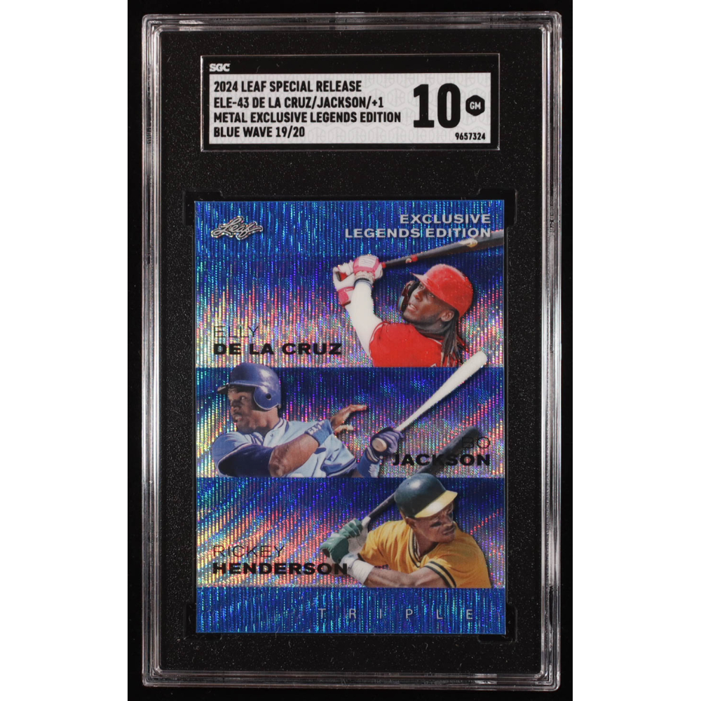 thumbnail image 2 of 2024 Leaf Exclusive Legends Baseball Card #ELE-42 – Pujols, Jackson, Griffey Jr., Henderson, Cabrera, De La Cruz 2 of 6