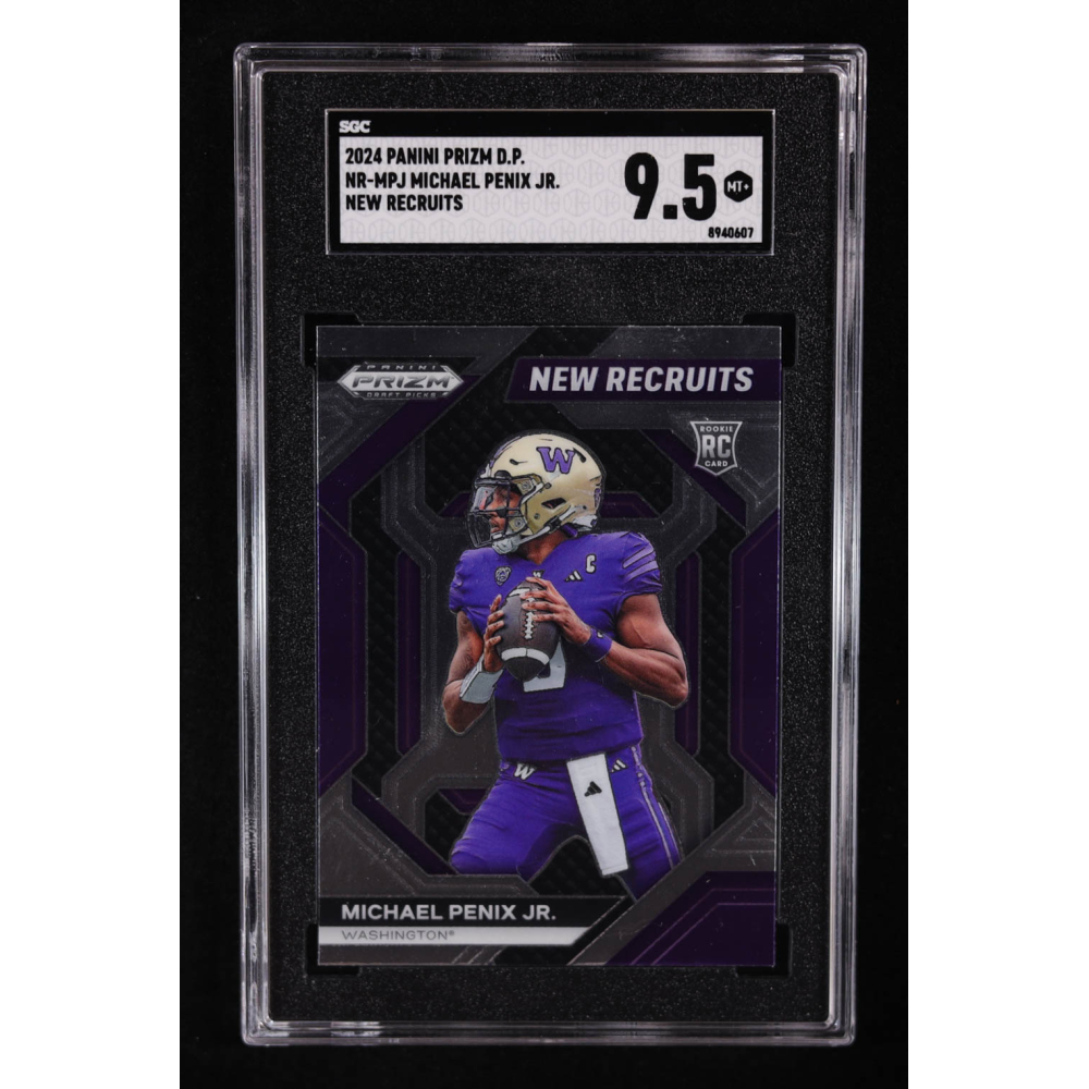 Michael Penix Jr. 2024 Panini Prizm Draft Picks New Recruits #20 RC (SGC 9.5) at PristineAuction.com