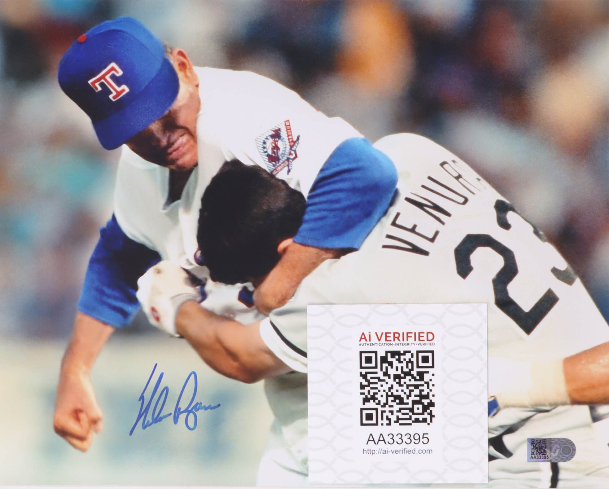 Nolan Ryan Signed Rangers 8x10 Photo (AIV) at PristineAuction.com Nolan Ryan Signed Rangers 8x10 Photo (AIV) at PristineAuction.com