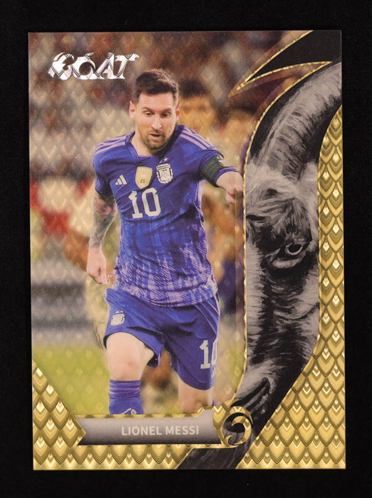 Lionel Messi 2023 Fans Mall Goat Gold Holo #91 #1/1 at PristineAuction.com Lionel Messi 2023 Fans Mall Goat Gold Holo #91 #1/1 at PristineAuction.com