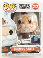 Joe Thomas Signed Browns #202 Browns Santa Funko Pop! Vinyl Figure (Schwartz) at PristineAuction.com