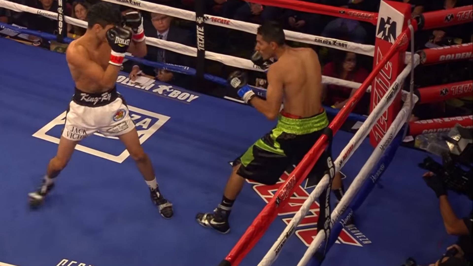Ryan Garcia Boxing Trunks Match Worn vs. Cesar Valenzuela on November 2, 2017 (PA LOA) at PristineAuction.com Ryan Garcia Boxing Trunks Match Worn vs. Cesar Valenzuela on November 2, 2017 (PA LOA) at PristineAuction.com