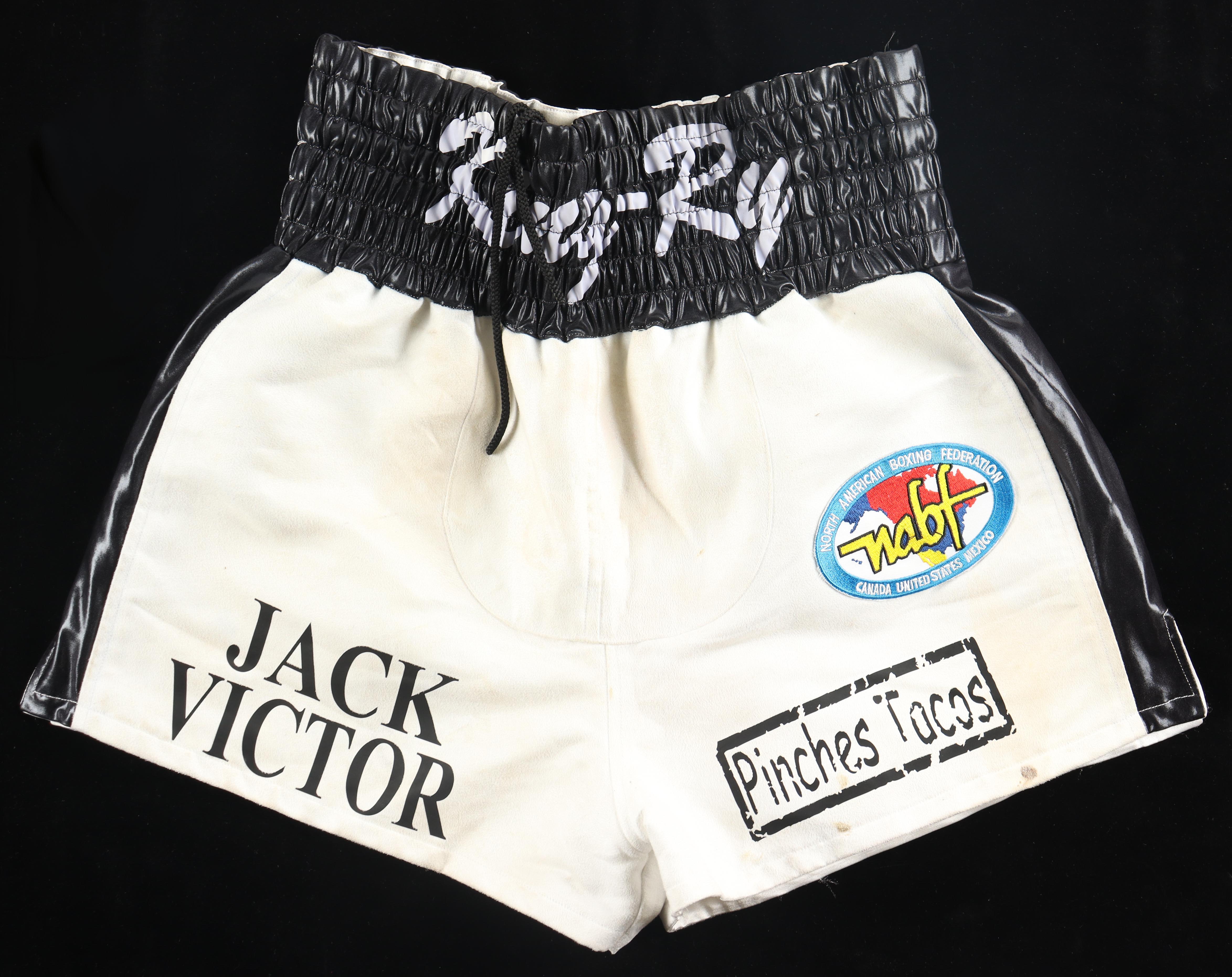 Ryan Garcia Boxing Trunks Match Worn vs. Cesar Valenzuela on November 2, 2017 (PA LOA) at PristineAuction.com Ryan Garcia Boxing Trunks Match Worn vs. Cesar Valenzuela on November 2, 2017 (PA LOA) at PristineAuction.com