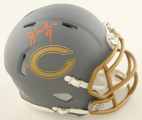 Jim McMahon Signed Bears Slate Alternate Speed Mini Helmet (Schwartz) at PristineAuction.com