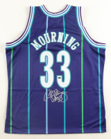 Alonzo Mourning Signed Hornets Authentic Mitchell & Ness Jersey (Schwartz) at PristineAuction.com