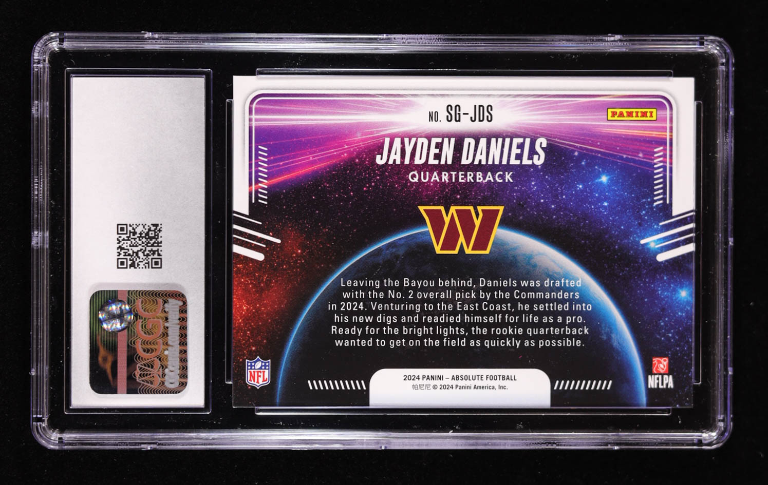 Jayden Daniels 2024 Absolute Star Gazing #19 RC (CGC 9) at PristineAuction.com Jayden Daniels 2024 Absolute Star Gazing #19 RC (CGC 9) at PristineAuction.com