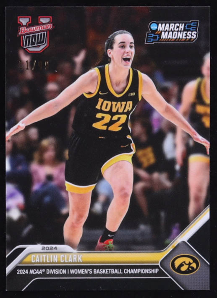 2023 Bowman U Now NCAA March Madness Basketball Black Caitlin Clark #1