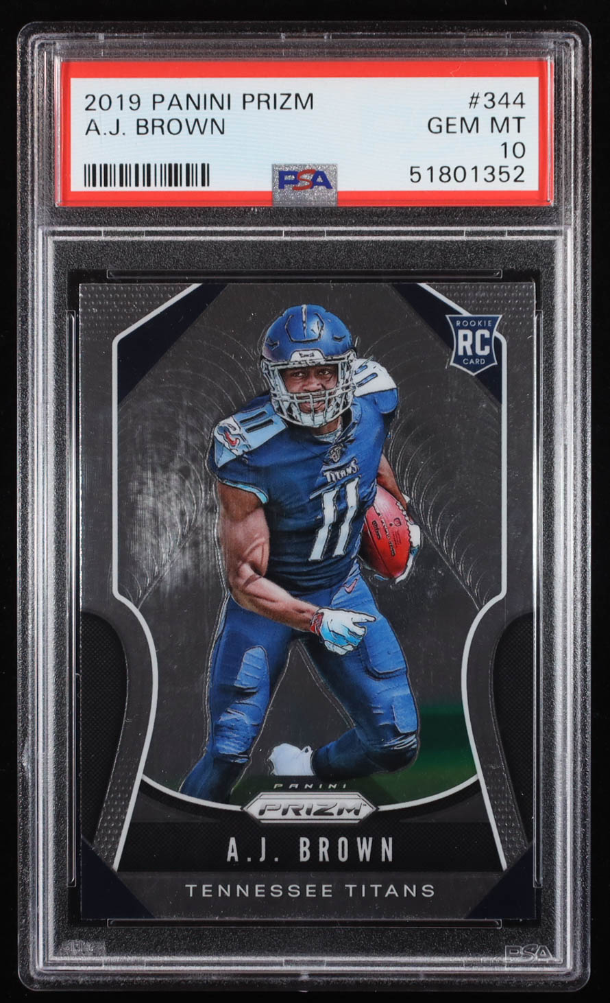 A.J. Brown 2019 Panini Prizm #344 RC (PSA 10) at PristineAuction.com A.J. Brown 2019 Panini Prizm #344 RC (PSA 10) at PristineAuction.com