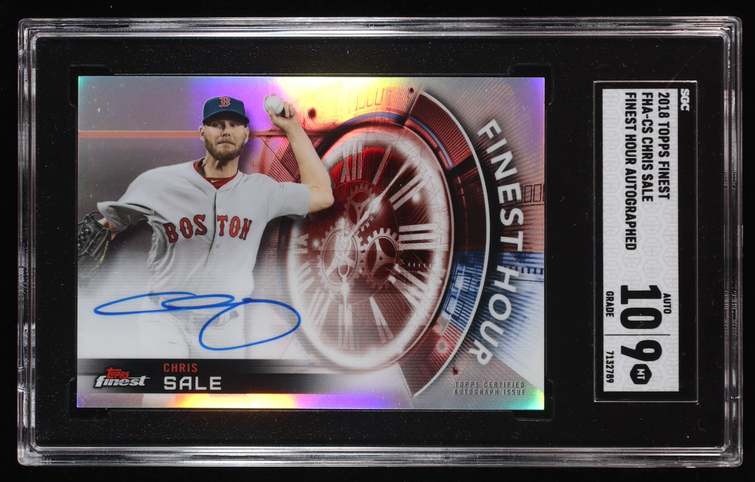 Chris Sale 2018 Finest Finest Hour Autographs #FHACS (SGC 9 | Auto Grade SGC 10) at PristineAuction.com Chris Sale 2018 Finest Finest Hour Autographs #FHACS (SGC 9 | Auto Grade SGC 10) at PristineAuction.com