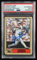 Ruben Sierra Signed 1987 Topps #261 RC (PSA) at PristineAuction.com