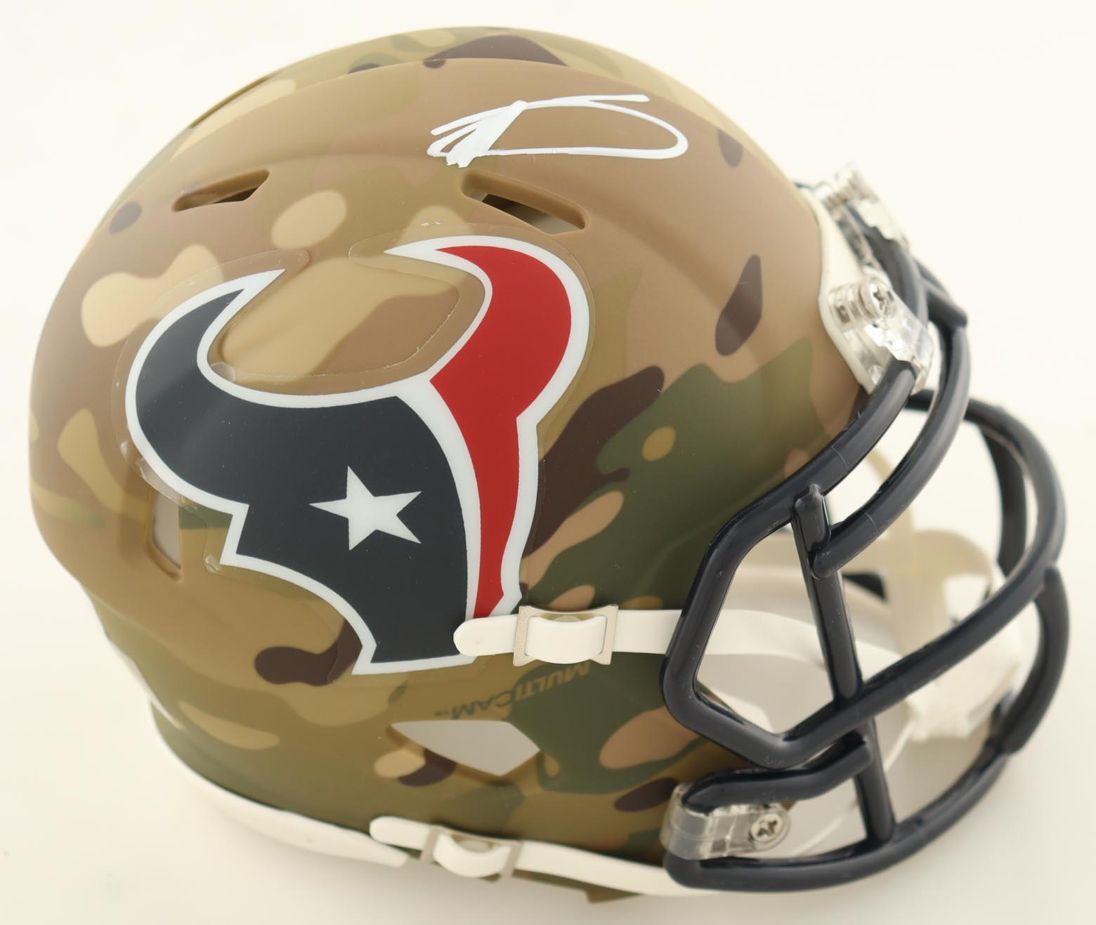 Stefon Diggs Signed Texans Camo Alternate Speed Mini Helmet (Beckett) at PristineAuction.com Stefon Diggs Signed Texans Camo Alternate Speed Mini Helmet (Beckett) at PristineAuction.com