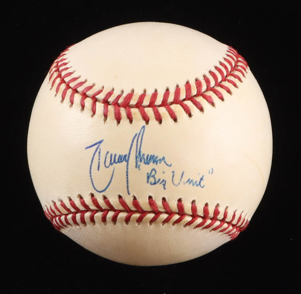 Randy Johnson Signed OML Baseball Inscribed "Big Unit" (PSA) at PristineAuction.com Randy Johnson Signed OML Baseball Inscribed "Big Unit" (PSA) at PristineAuction.com