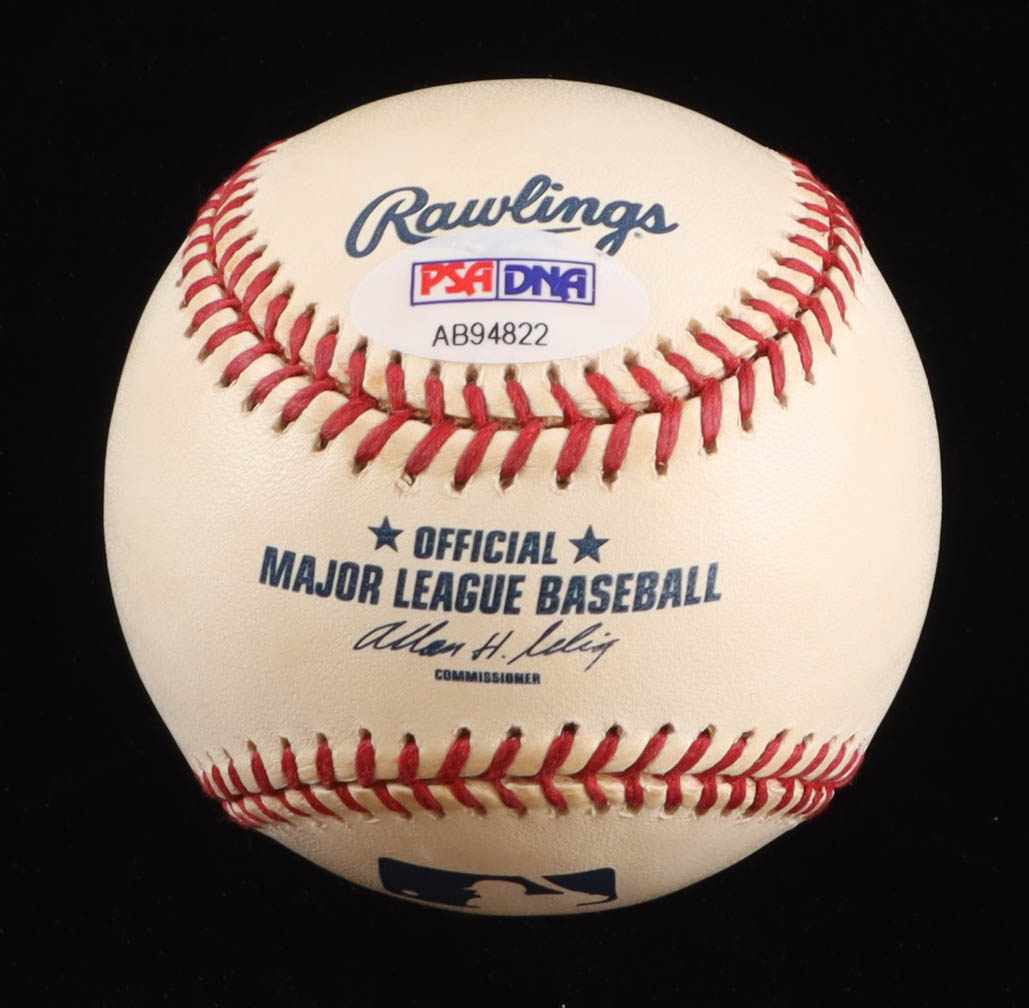 Randy Johnson Signed OML Baseball Inscribed "Big Unit" (PSA) at PristineAuction.com Randy Johnson Signed OML Baseball Inscribed "Big Unit" (PSA) at PristineAuction.com