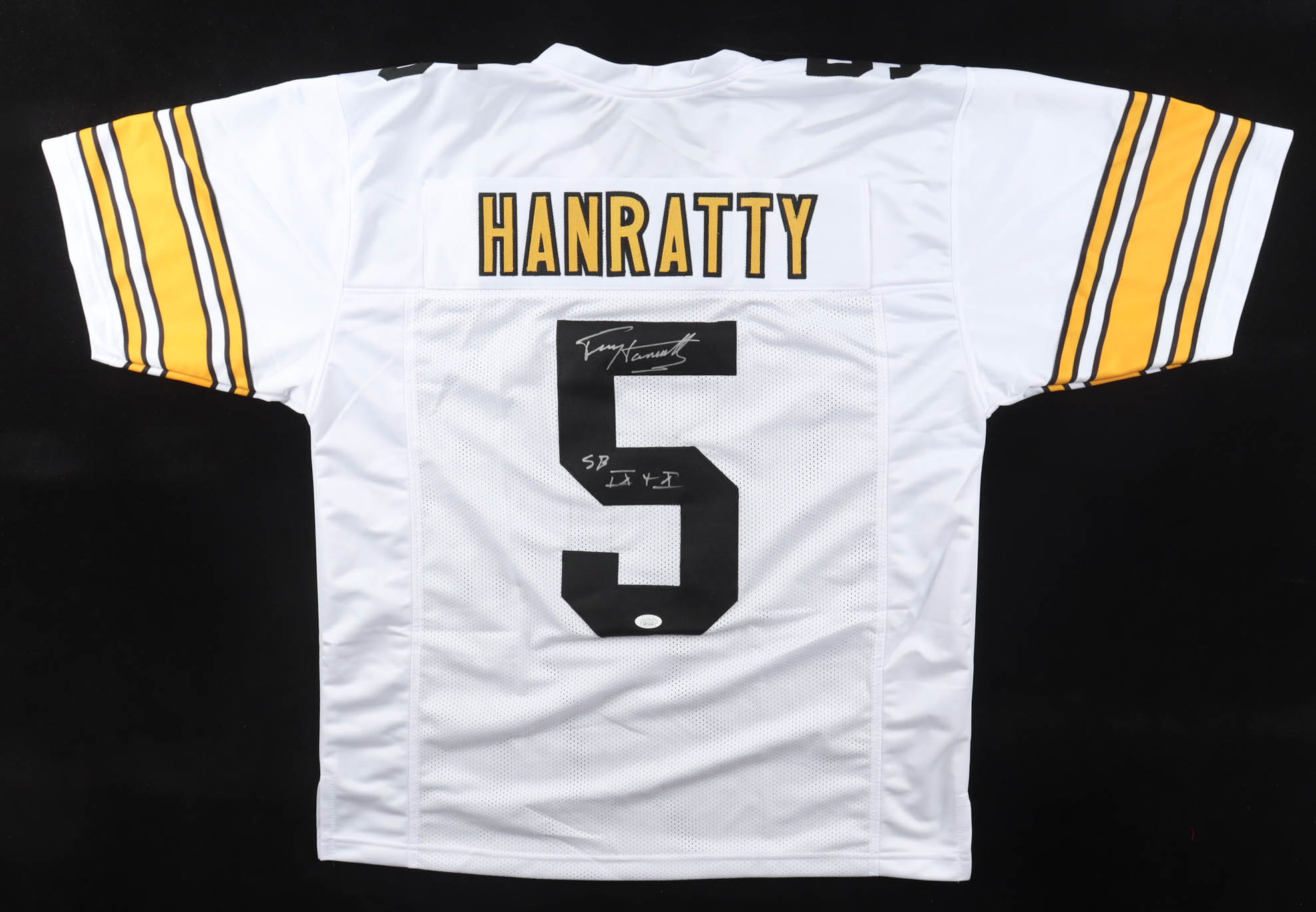 Terry Hanratty Signed Jersey Inscribed "SB IX + X" (JSA) at PristineAuction.com Terry Hanratty Signed Jersey Inscribed "SB IX + X" (JSA) at PristineAuction.com