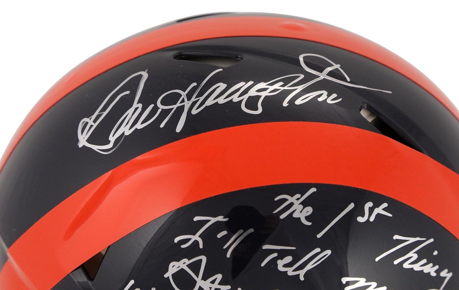 Dan Hampton Signed Bears Full-Size Authentic On-Field Speed Helmet Inscribed "The 1st Thing I'll Tell My Daughter About is WALTER PAYTON!" (Beckett) at PristineAuction.com Dan Hampton Signed Bears Full-Size Authentic On-Field Speed Helmet Inscribed "The 1st Thing I'll Tell My Daughter About is WALTER PAYTON!" (Beckett) at PristineAuction.com