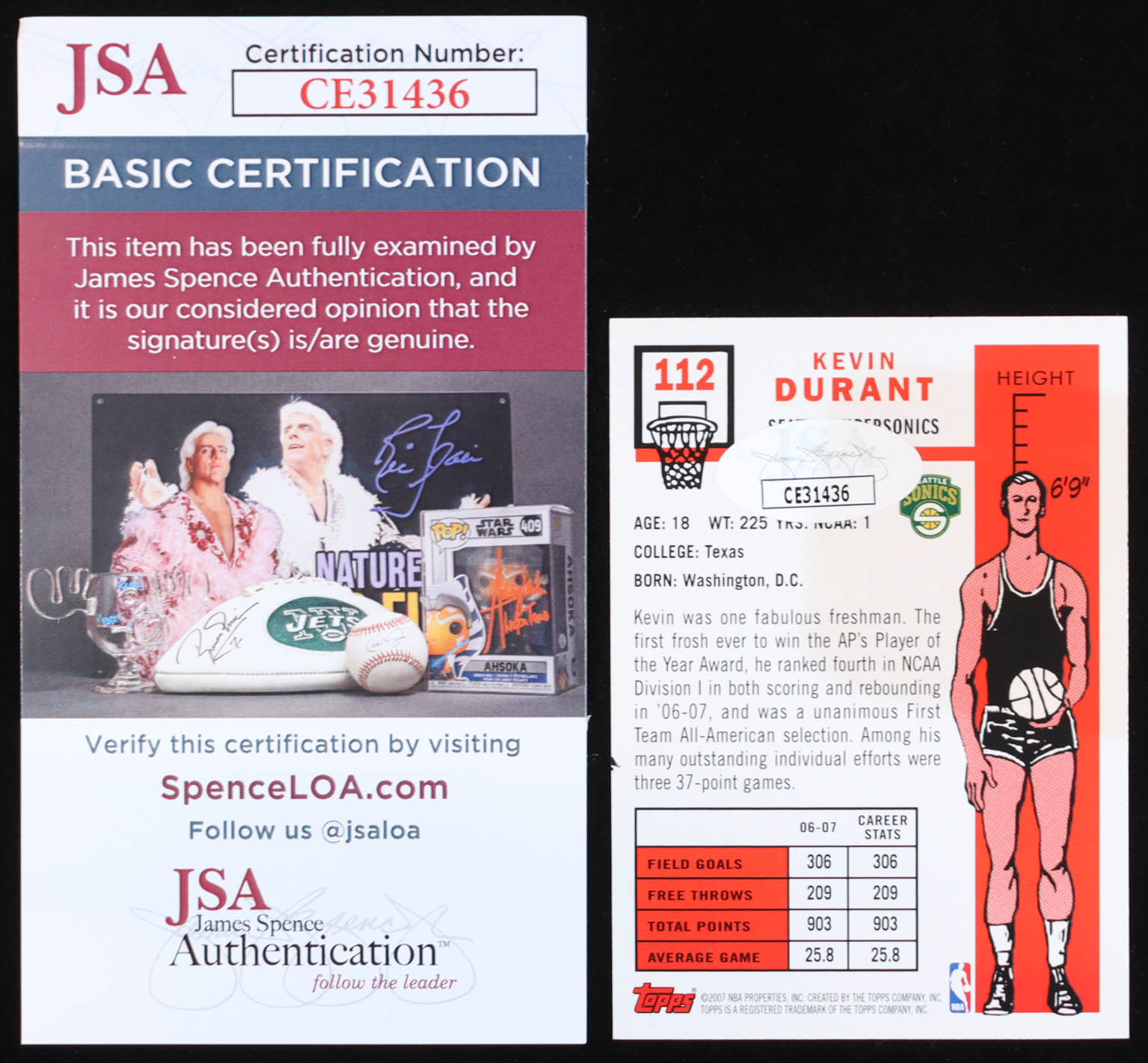 Kevin Durant Signed 2007-08 Topps 1957-58 Variations #112 RC at PristineAuction.com Kevin Durant Signed 2007-08 Topps 1957-58 Variations #112 RC at PristineAuction.com