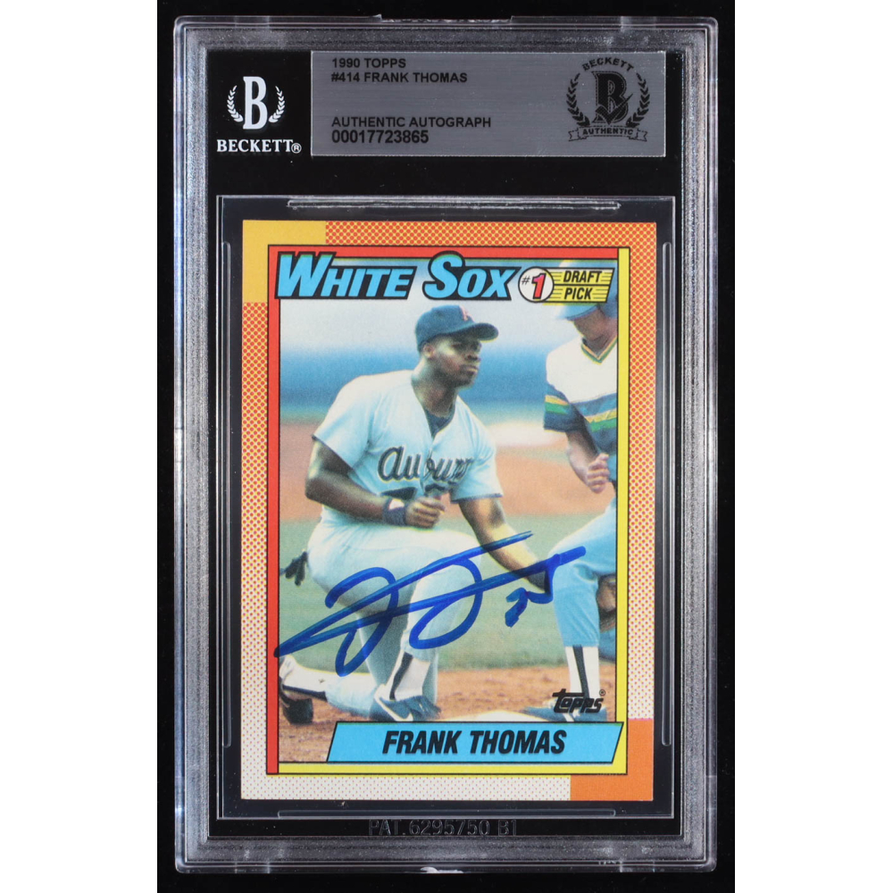 Frank Thomas Signed 1990 Topps #414 RC (Beckett Authentic) at PristineAuction.com