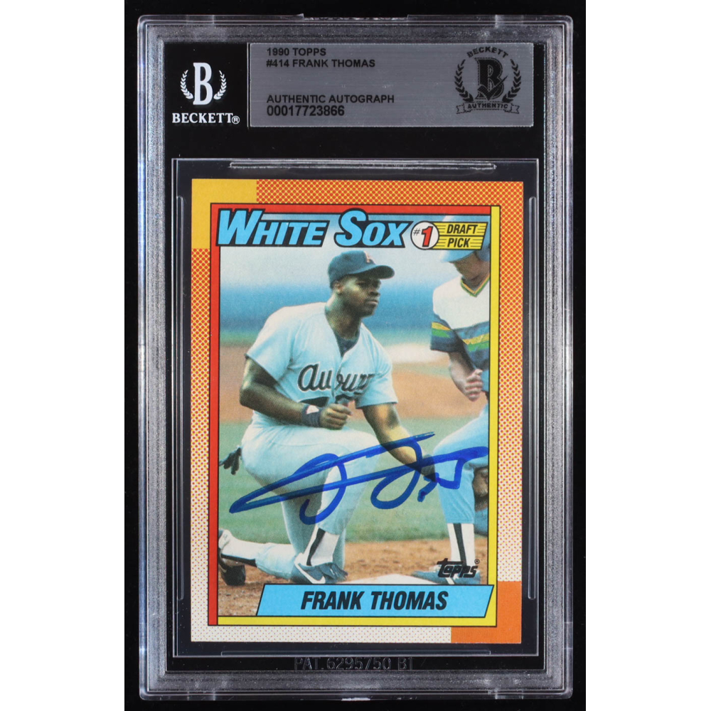 Frank Thomas Signed 1990 Topps #414 RC (Beckett Authentic) at PristineAuction.com