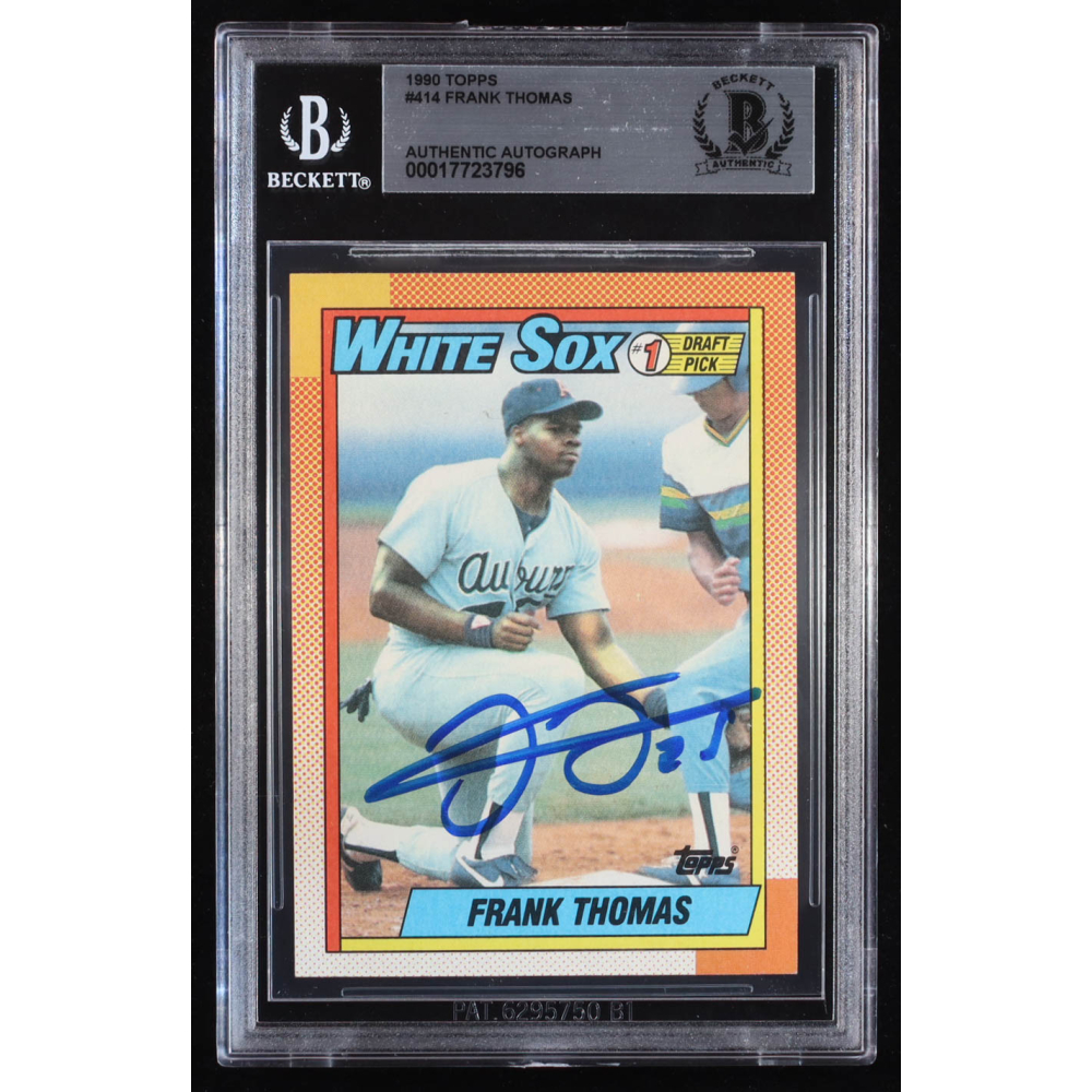 Frank Thomas Signed 1990 Topps #414 RC (Beckett Authentic) at PristineAuction.com