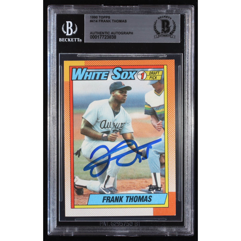 Frank Thomas Signed 1990 Topps #414 RC (Beckett Authentic) at PristineAuction.com