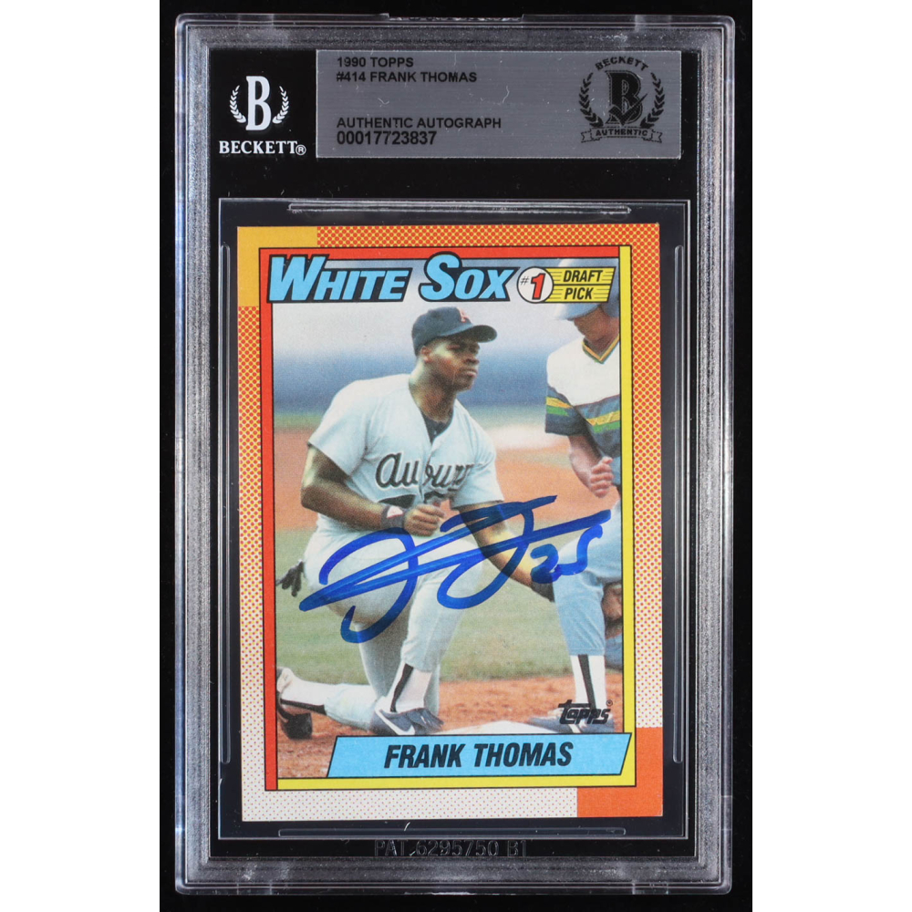 Frank Thomas Signed 1990 Topps #414 RC (Beckett Authentic) at PristineAuction.com