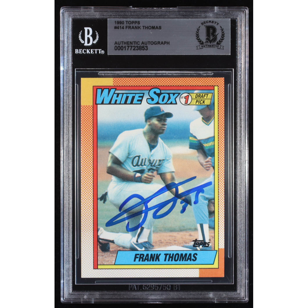 Frank Thomas Signed 1990 Topps #414 RC (Beckett Authentic) at PristineAuction.com
