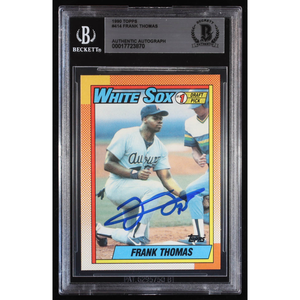 Frank Thomas Signed 1990 Topps #414 RC (Beckett Authentic) at PristineAuction.com