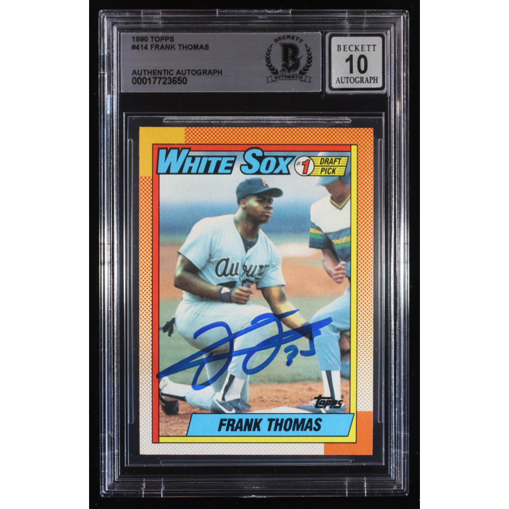 Frank Thomas Signed 1990 Topps #414 RC (Beckett Authentic) at PristineAuction.com