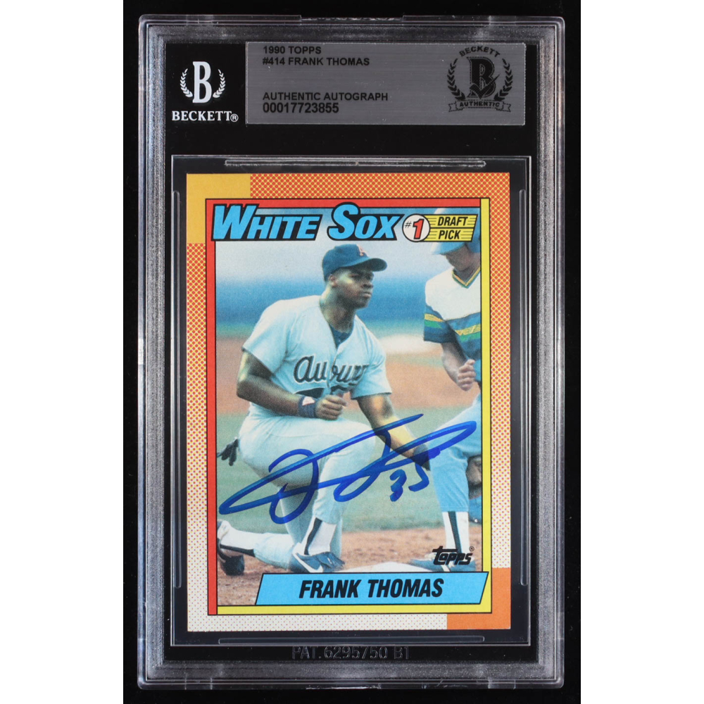 Frank Thomas Signed 1990 Topps #414 RC (Beckett Authentic) at PristineAuction.com