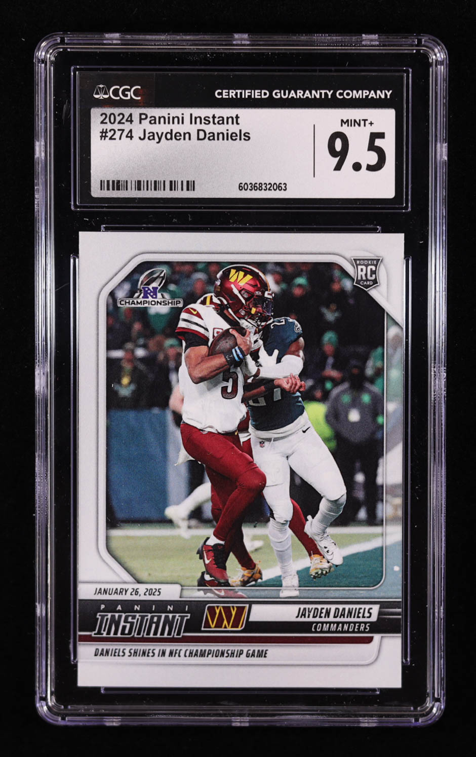 Jayden Daniels 2024 Panini Instant #274 RC (CGC 9.5) at PristineAuction.com Jayden Daniels 2024 Panini Instant #274 RC (CGC 9.5) at PristineAuction.com