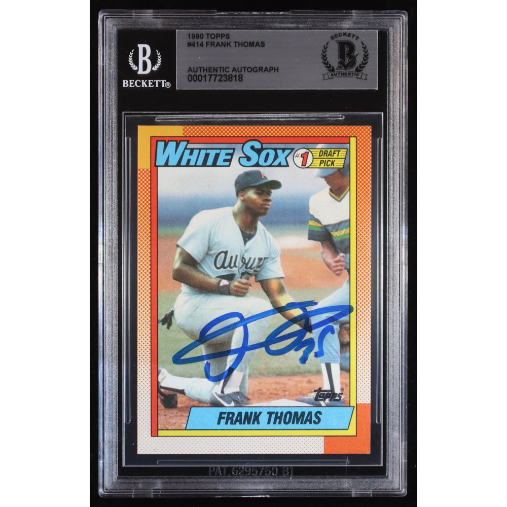 Frank Thomas Signed 1990 Topps #414 RC (Beckett Authentic) at PristineAuction.com