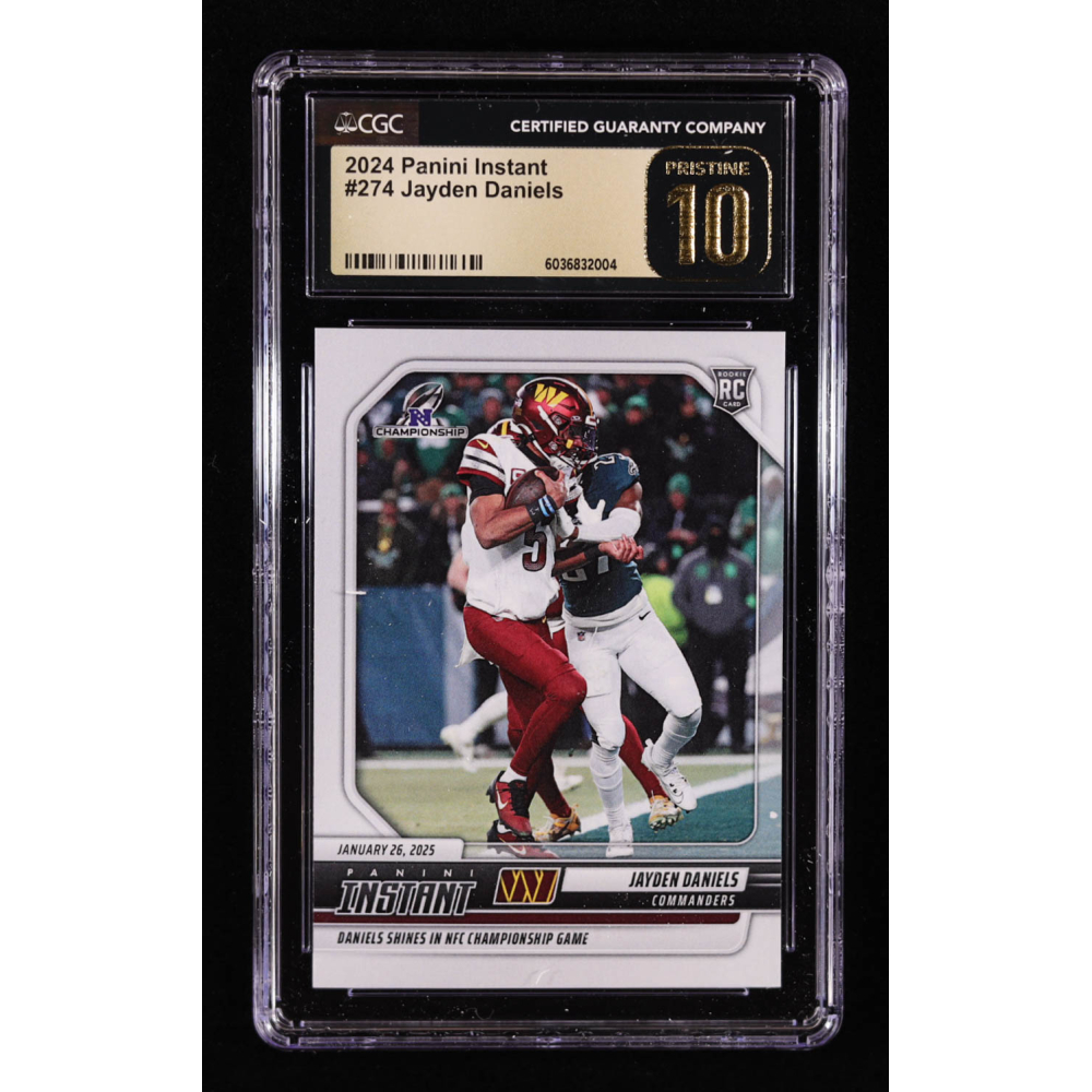 Jayden Daniels 2024 Panini Instant #274 RC (CGC 10 | Pristine Black Label) at PristineAuction.com